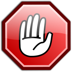 adblock stop hand